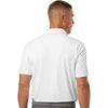 Adidas Men's White Textured Stripe Polo