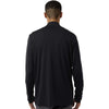 Adidas Men's Black Textured Stripe Quarter-Zip Pullover