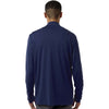 Adidas Men's Dark Blue Textured Stripe Quarter-Zip Pullover