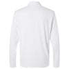Adidas Men's White Textured Stripe Quarter-Zip Pullover