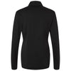 Adidas Women's Black Textured Stripe Quarter-Zip Pullover