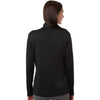 Adidas Women's Black Textured Stripe Quarter-Zip Pullover