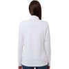 Adidas Women's White Textured Stripe Quarter-Zip Pullover