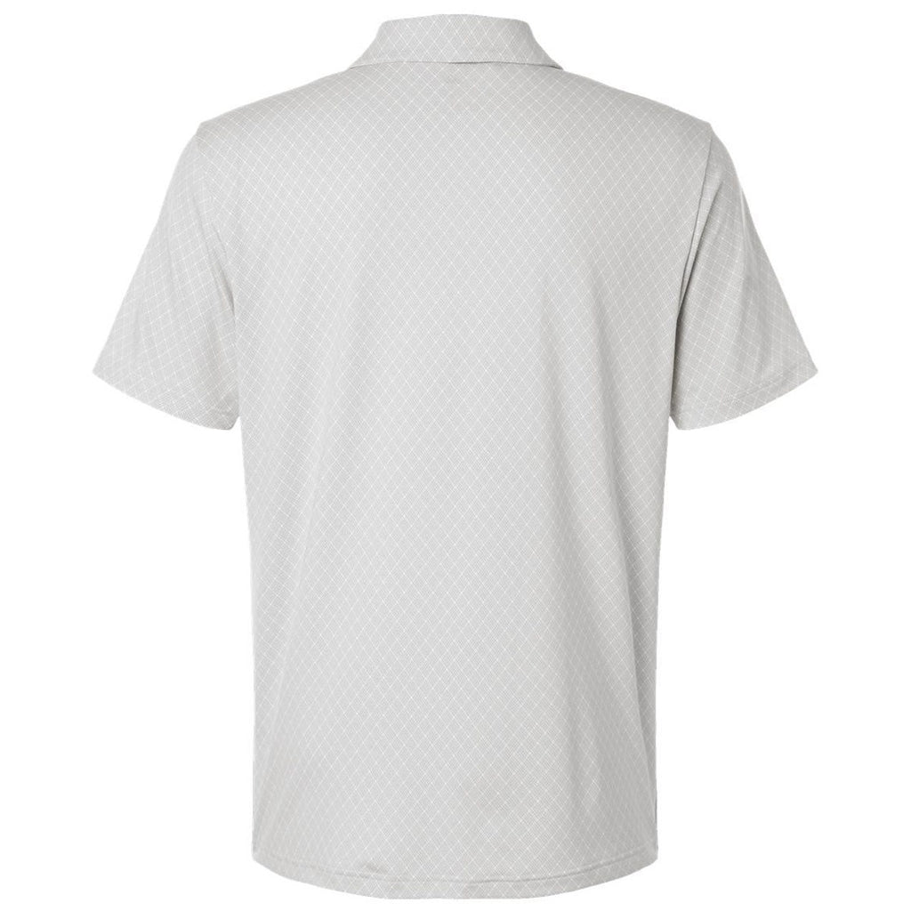 Adidas Men's White 4-Way Stretch Printed Polo