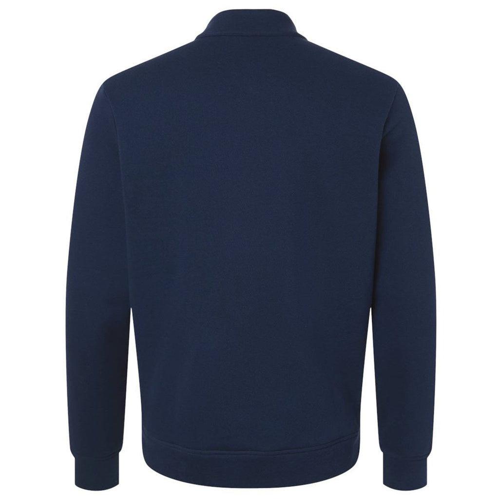 Adidas Men's Collegiate Navy Elevated Fleece Quarter-Zip Pullover