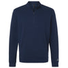 Adidas Men's Collegiate Navy Elevated Fleece Quarter-Zip Pullover