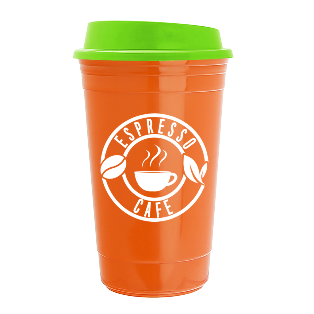 Garyline Orange Traveler Insulated Cup - 16 oz.