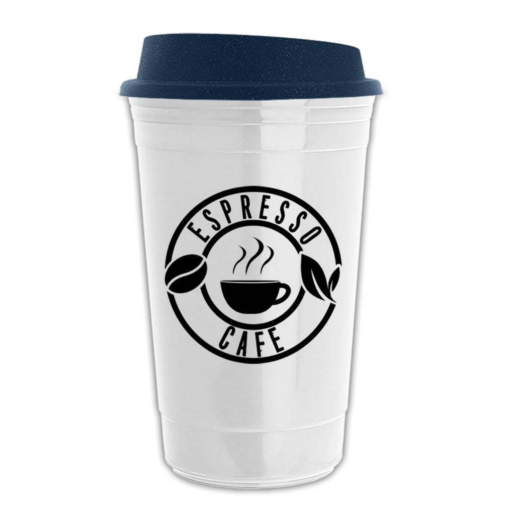Garyline White Traveler Insulated Cup - 16 oz.