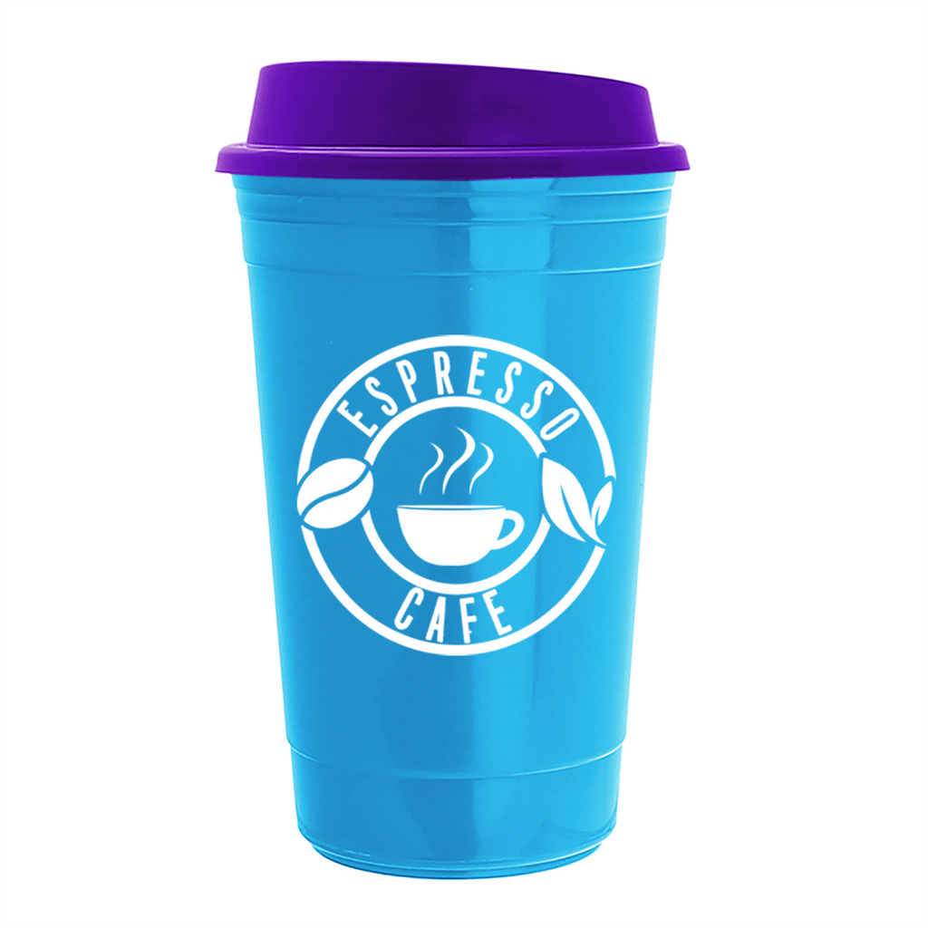Garyline Cyan Traveler Insulated Cup - 16 oz.