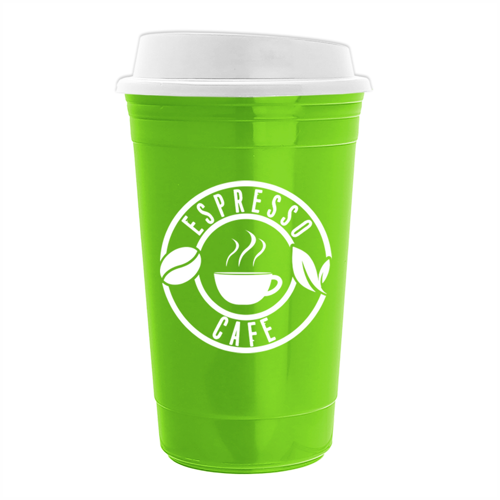Garyline Lime Green Traveler Insulated Cup - 16 oz.