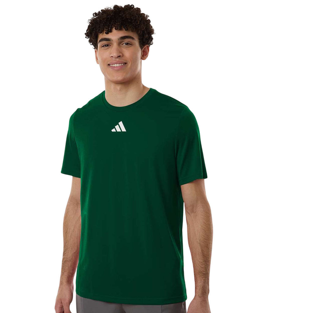Adidas Men's Dark Green/White Pregame T-Shirt