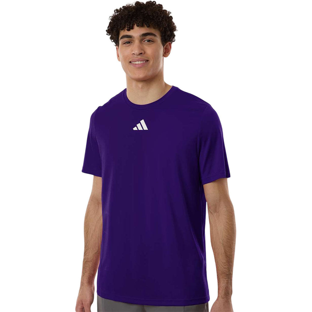 Adidas Men's Team Collegiate Purple/White Pregame T-Shirt