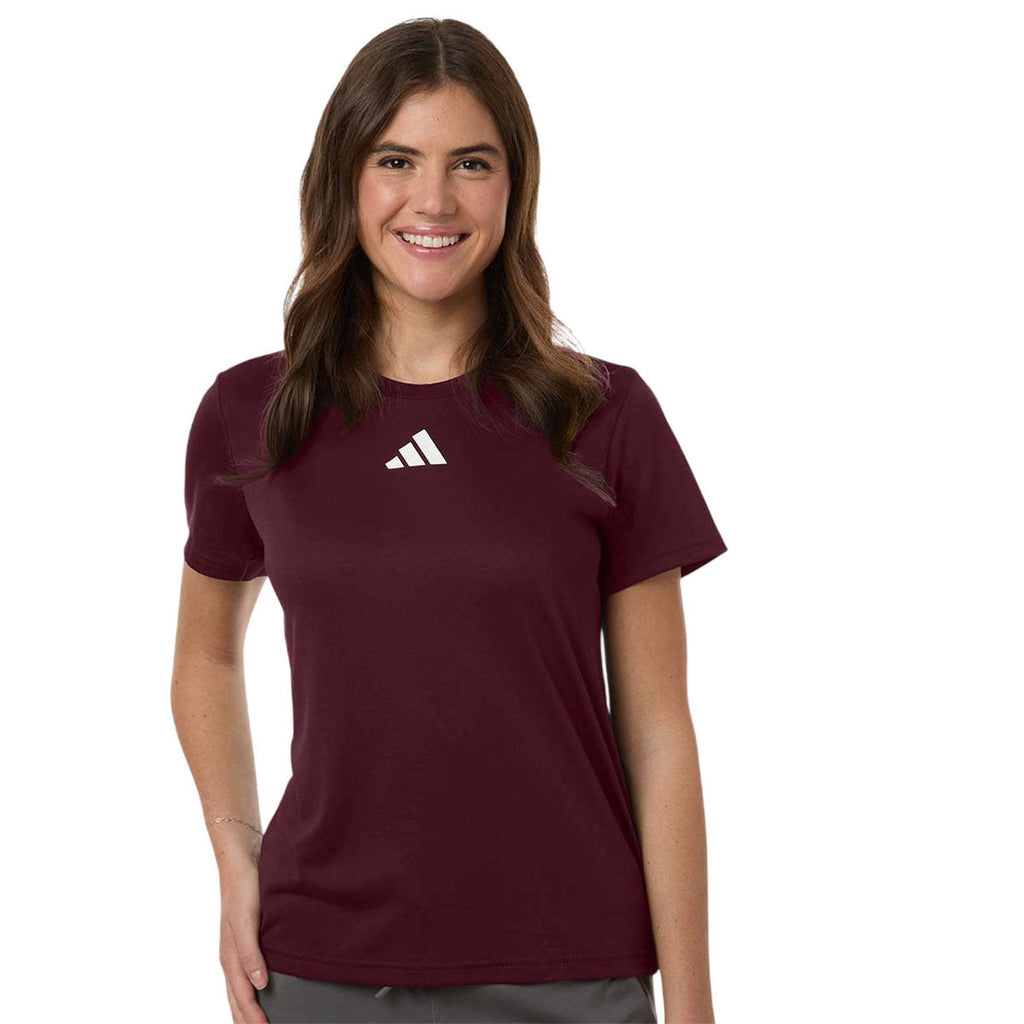 Adidas Women's Team Maroon/White Pregame T-Shirt