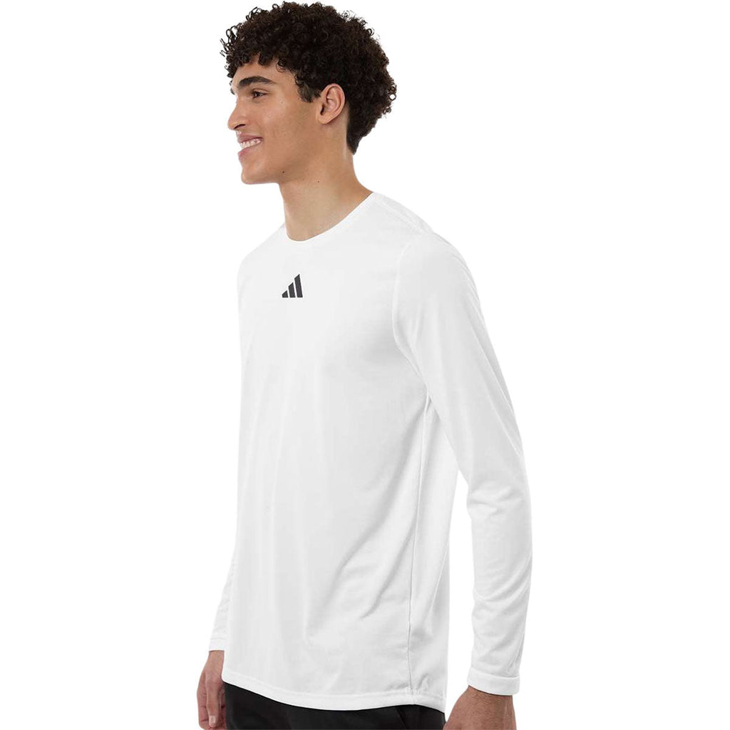 Adidas Men's White/Team Grey Four Pregame Long Sleeve T-Shirt