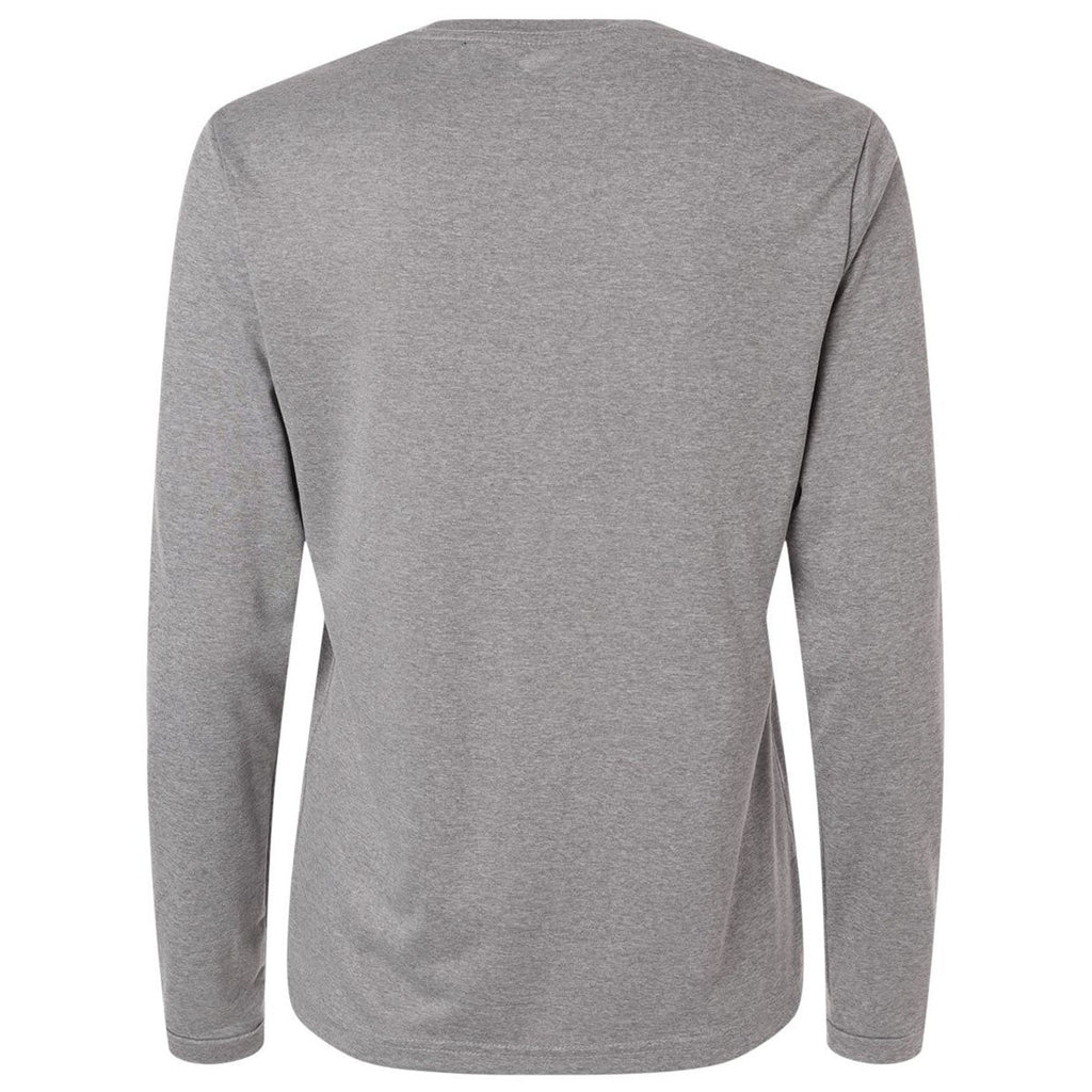 Adidas Women's Medium Grey Heather/Black Pregame Long Sleeve T-Shirt
