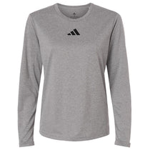 Adidas Women's Medium Grey Heather/Black Pregame Long Sleeve T-Shirt