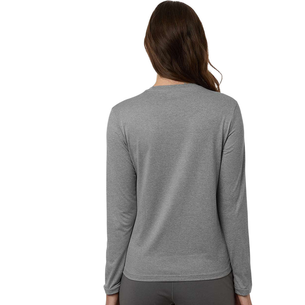 Adidas Women's Medium Grey Heather/Black Pregame Long Sleeve T-Shirt