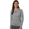 Adidas Women's Medium Grey Heather/Black Pregame Long Sleeve T-Shirt