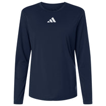 Adidas Women's Team Navy Blue/White Pregame Long Sleeve T-Shirt