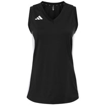 Adidas Women's Black/White Quickset V-Neck Sleeveless Jersey