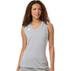 Adidas Women's Team Light Grey/White Quickset V-Neck Sleeveless Jersey