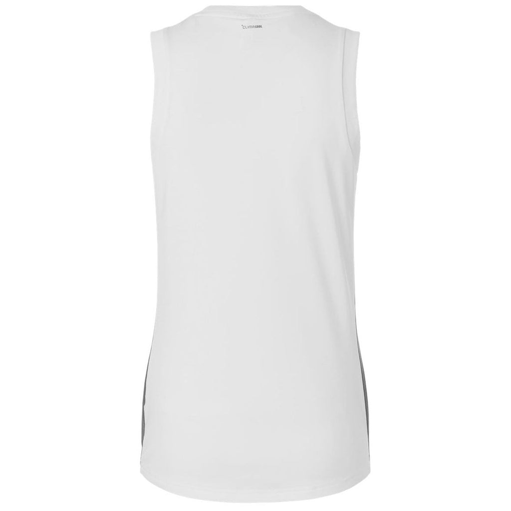 Adidas Women's White Quickset V-Neck Sleeveless Jersey