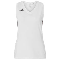 Adidas Women's White Quickset V-Neck Sleeveless Jersey