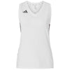 Adidas Women's White Quickset V-Neck Sleeveless Jersey