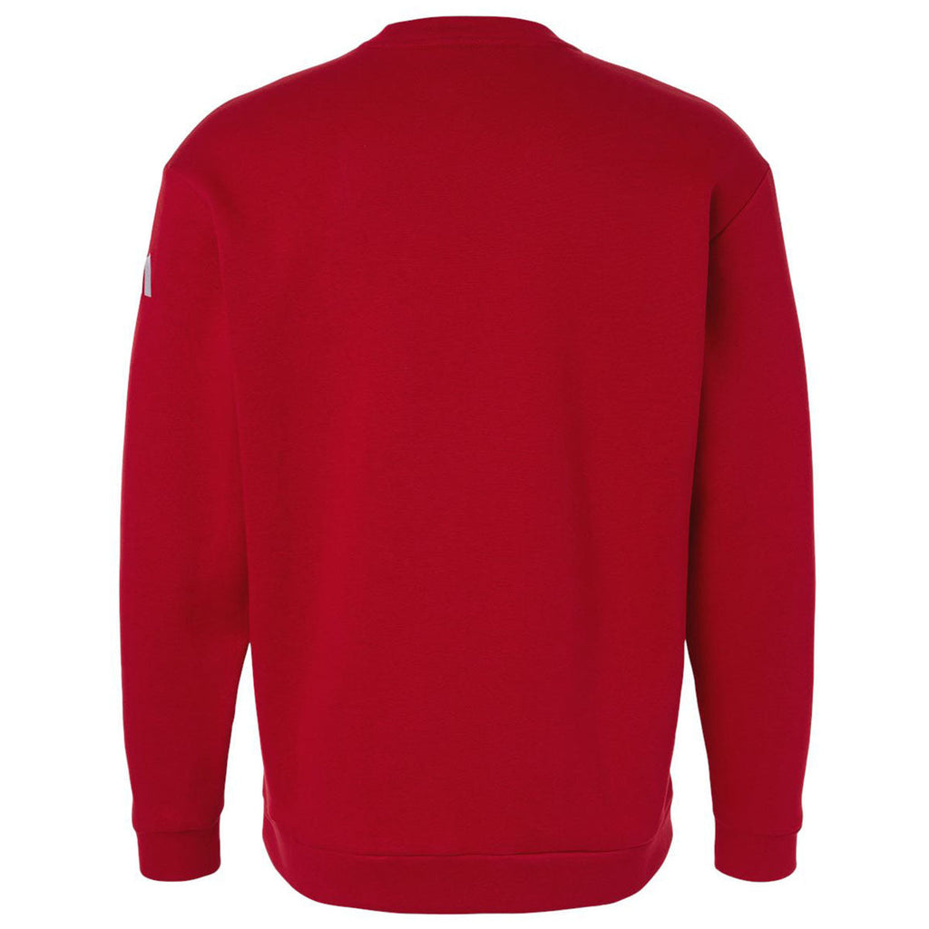Adidas Men's Team Power Red/White Fleece Crewneck Sweatshirt