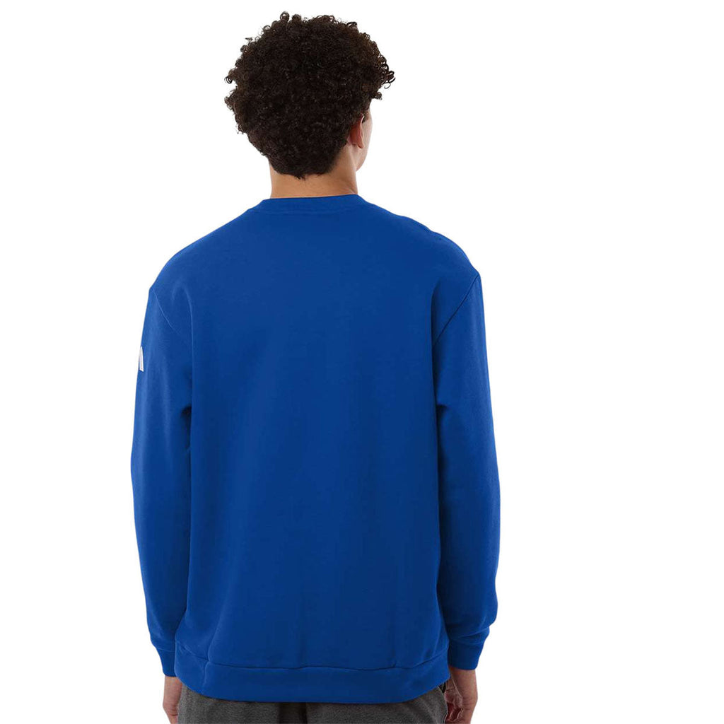 Adidas Men's Team Royal Blue/White Fleece Crewneck Sweatshirt