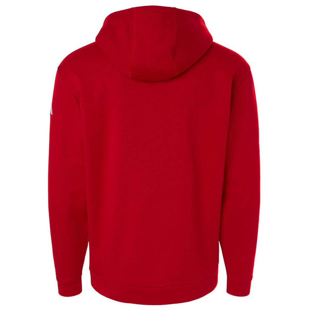 Adidas Men's Team Power Red/White Fleece Hooded Sweatshirt