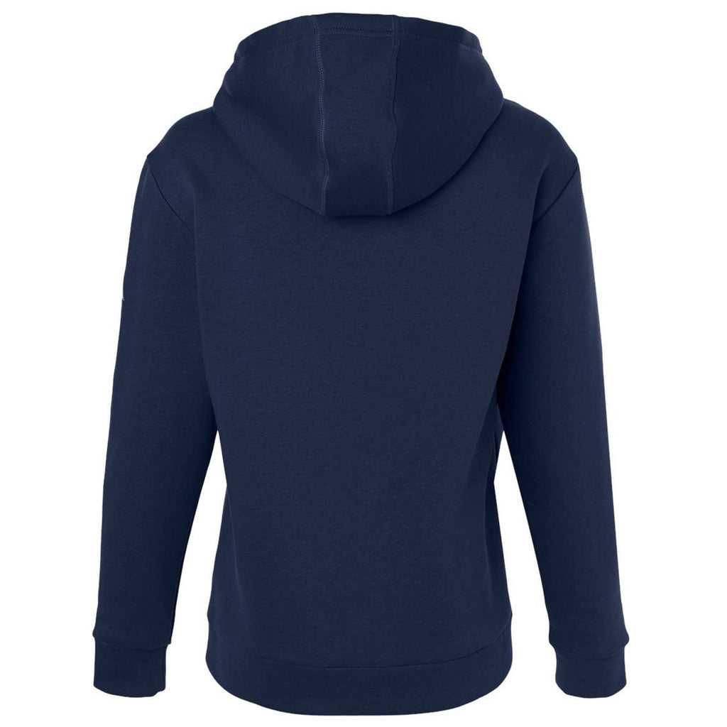 Adidas Women's Team Navy Blue/White Fleece Hooded Sweatshirt