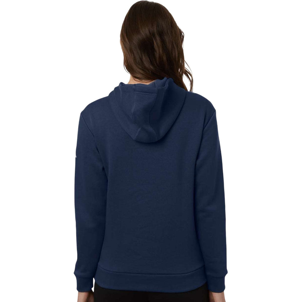 Adidas Women's Team Navy Blue/White Fleece Hooded Sweatshirt