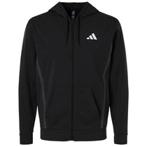Adidas Men's Black Game & Go Fleece Full-Zip Hooded Sweatshirt