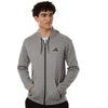 Adidas Men's Medium Grey Heather Game & Go Fleece Full-Zip Hooded Sweatshirt
