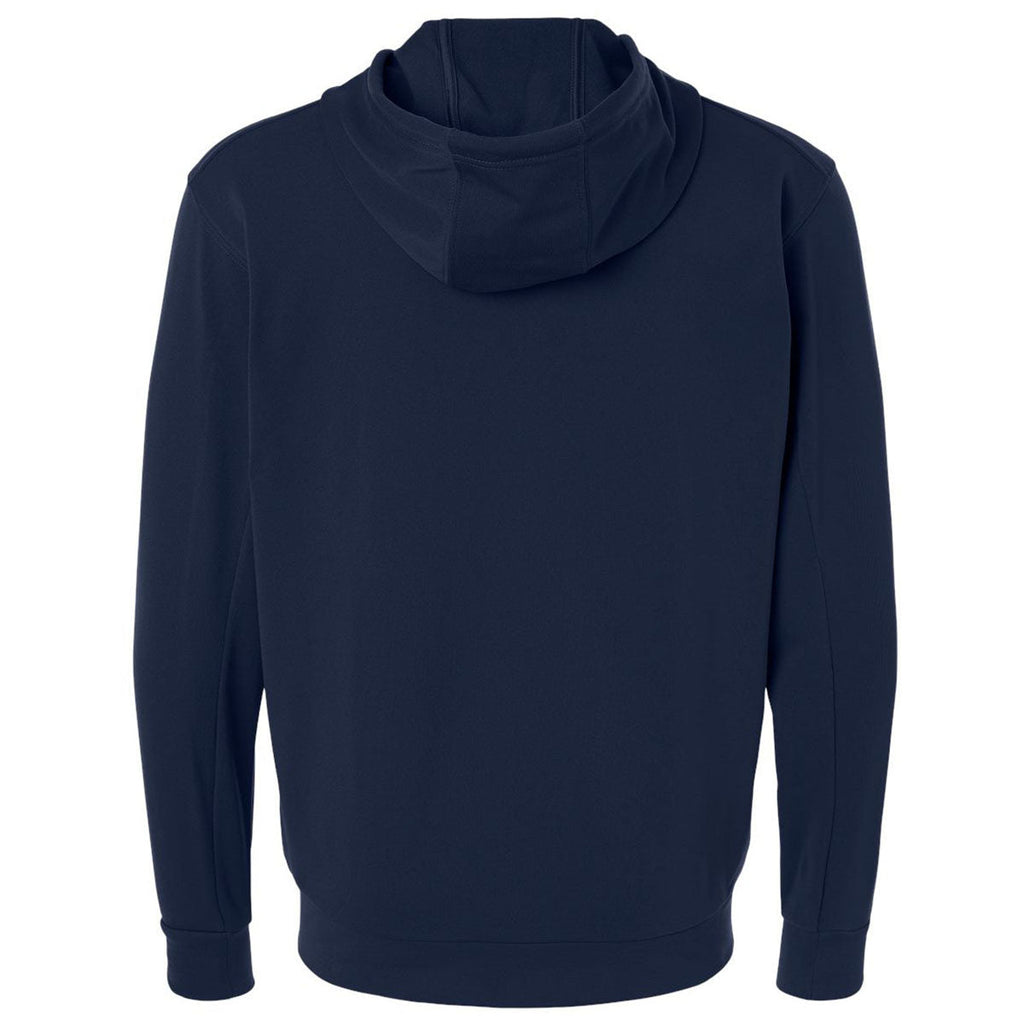 Adidas Men's Team Navy Blue Game & Go Fleece Full-Zip Hooded Sweatshirt
