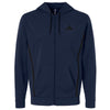 Adidas Men's Team Navy Blue Game & Go Fleece Full-Zip Hooded Sweatshirt
