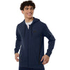 Adidas Men's Team Navy Blue Game & Go Fleece Full-Zip Hooded Sweatshirt