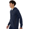 Adidas Men's Team Navy Blue Game & Go Fleece Full-Zip Hooded Sweatshirt