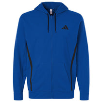 Adidas Men's Team Royal Blue Game & Go Fleece Full-Zip Hooded Sweatshirt