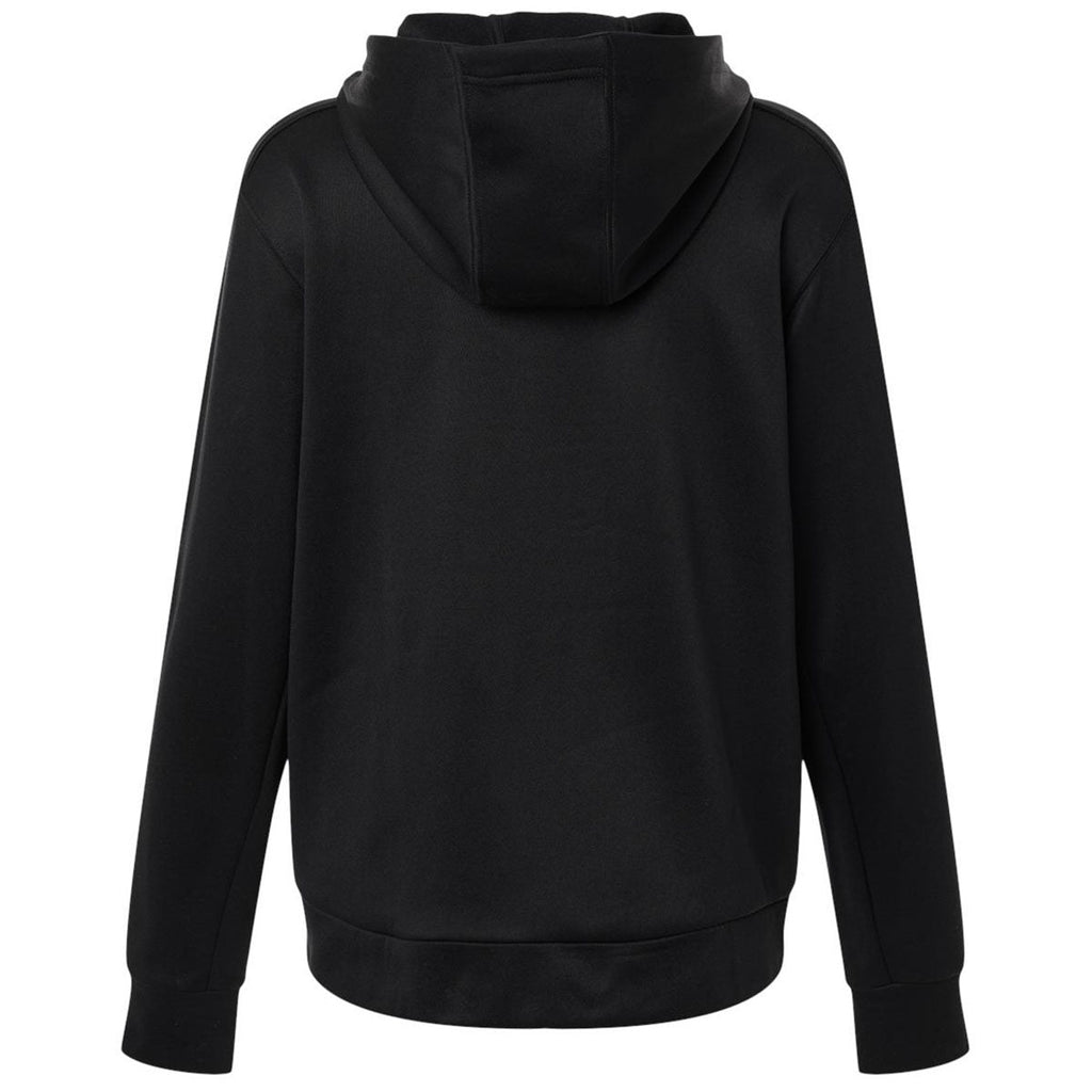 Adidas Women's Black/White Game & Go Fleece Full-Zip Hooded Sweatshirt