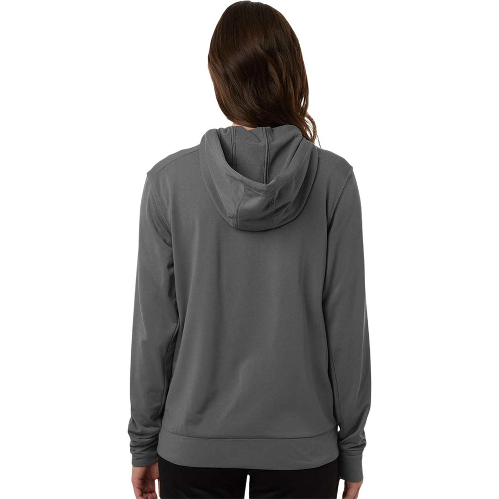 Adidas Women's Team Grey Four/Black Game & Go Fleece Full-Zip Hooded Sweatshirt