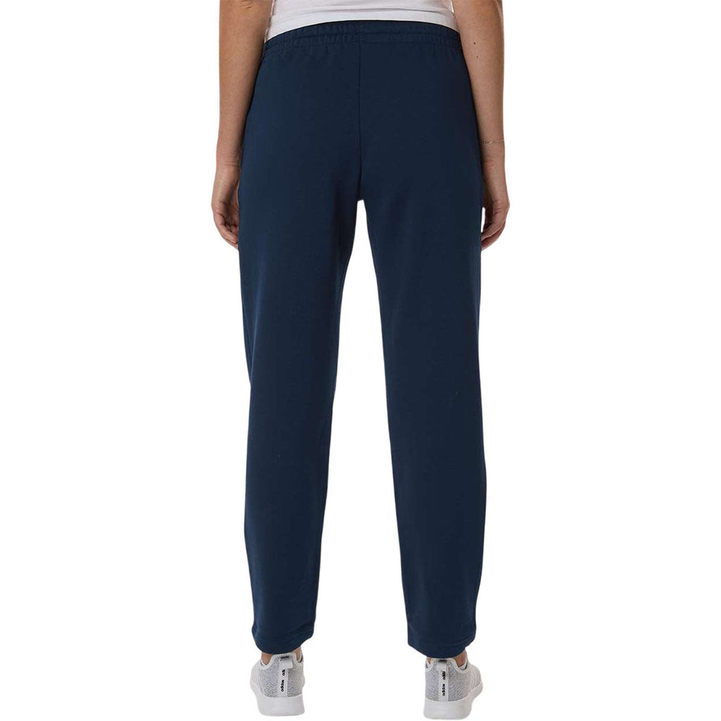 Adidas Women's Team Navy Blue/White Fleece Sweatpants