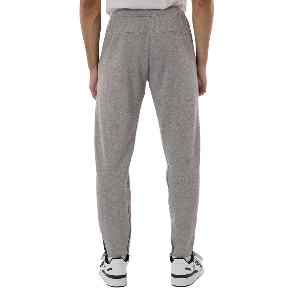 Adidas Men's Medium Grey Heather Game & Go Fleece 3-Bar Sweatpants