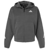 Adidas Women's Team Grey Four/White Z.N.E Full-Zip Hooded Sweatshirt