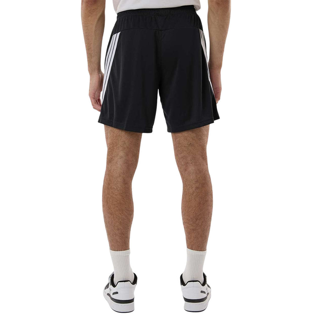 Adidas Men's Black/White 3-Stripes 7" Shorts