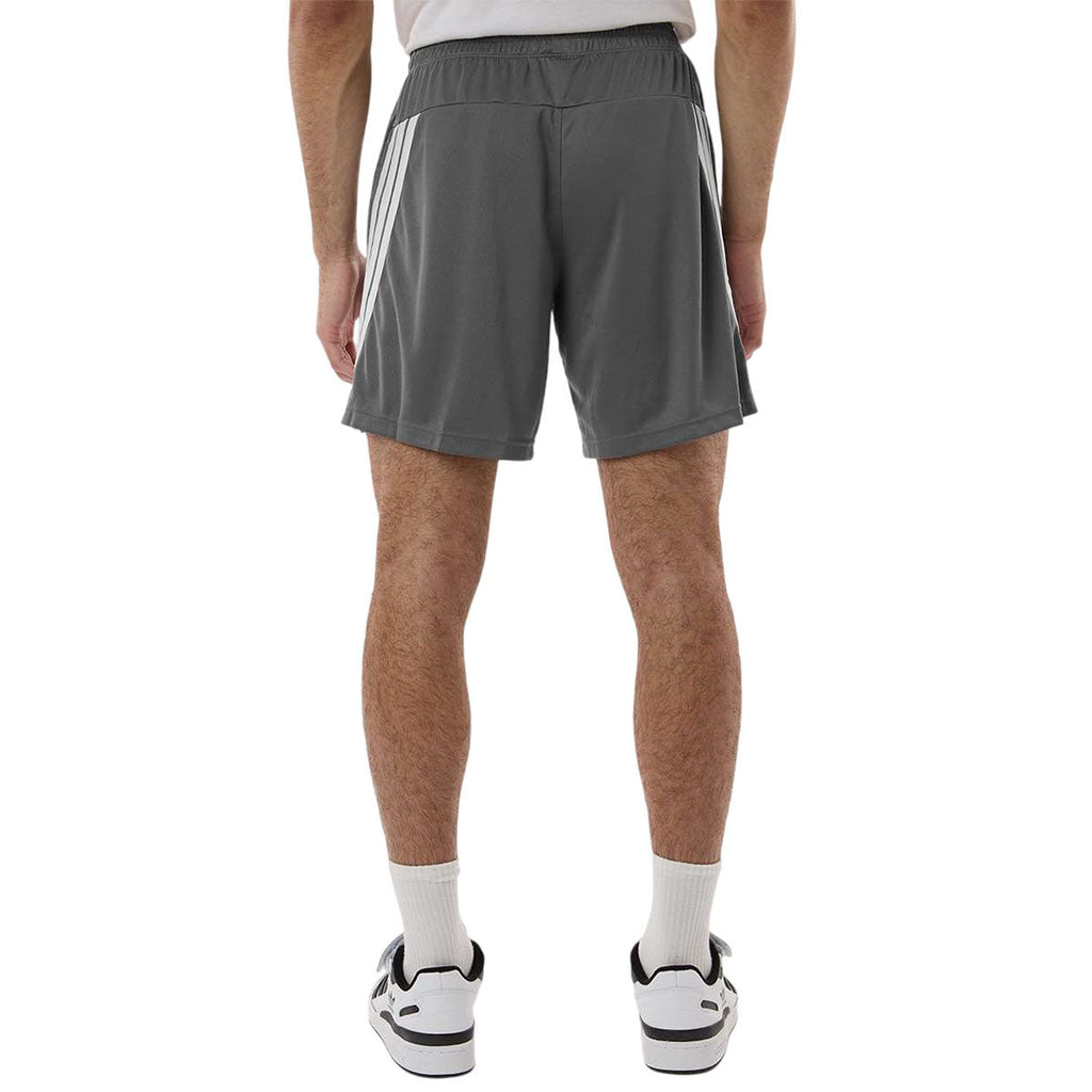 Adidas Men's Team Grey Four/White 3-Stripes 7" Shorts