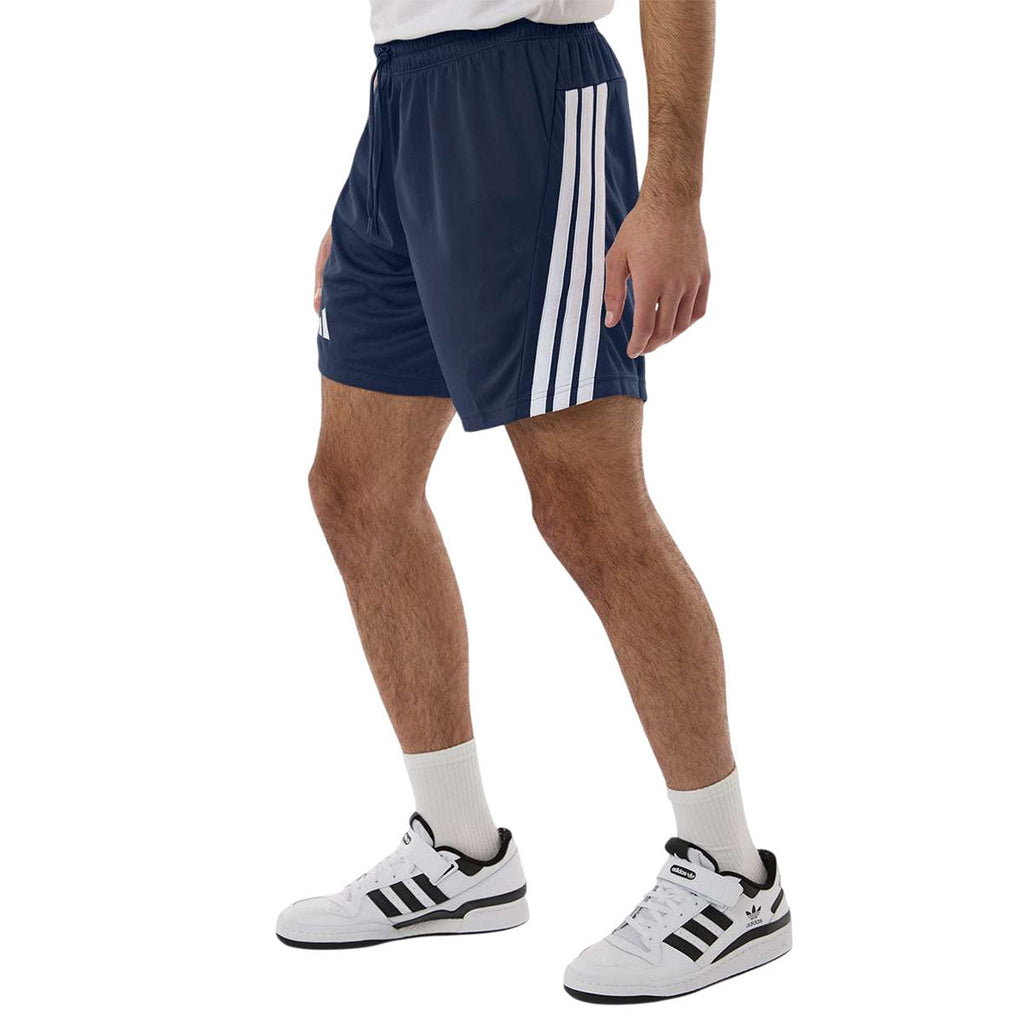 Adidas Men's Team Navy Blue/White 3-Stripes 7" Shorts