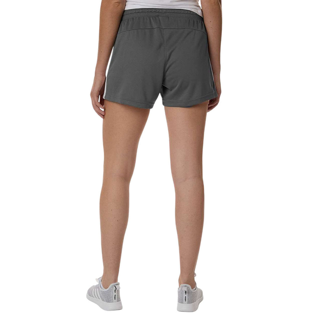 Adidas Women's Team Grey Four/White 3-Stripes 3" Shorts
