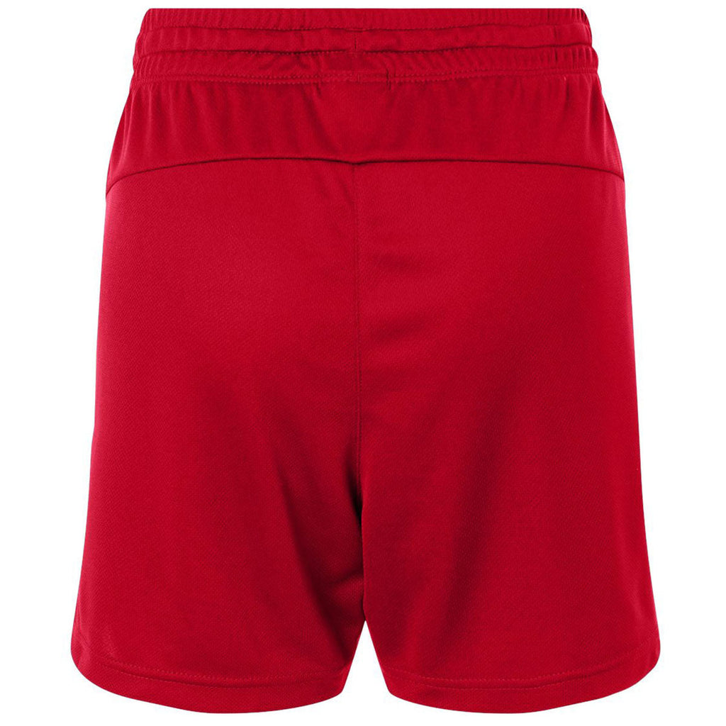 Adidas Women's Team Power Red/White 3-Stripes 3" Shorts